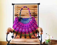 Purple Mandala Cotton Handbag by Idaman Suri