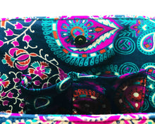 Inner Pockets of Purple and Blue Mandala Cotton Handbag by Idaman Suri