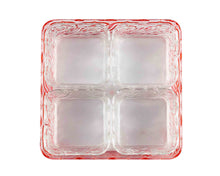 Acrylic Red Square Snack Tray