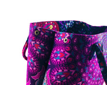 Close-up of Purple Mandala Shoulder Bag Cotton Handbag by Idaman Suri