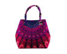 Pink and Blue Mandala Cotton Handbag by Idaman Suri
