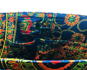 Inner Pockets of Multicoloured Mandala Cotton Handbag by Idaman Suri