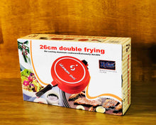 Red Non-Stick Double Round Frying Pan 26cm Box by Idaman Suri