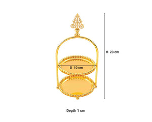 Two-Tiered Gold Tray