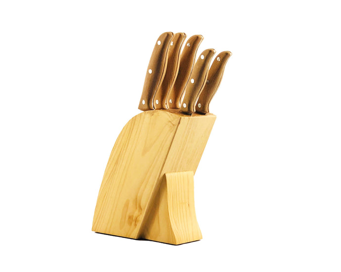 6pcs Knife Set with Wooden Stand