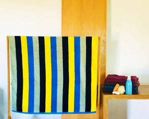 Opened Striped Mix-Color Cotton Towels by Idaman Suri
