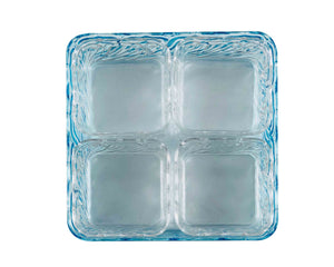Acrylic Blue Square Snack Tray