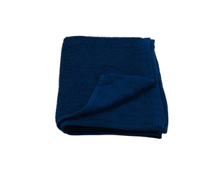 Folded Dark Blue Cotton Towel by Idaman Suri