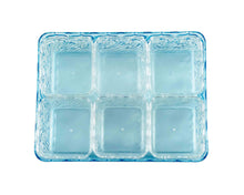 Rectangular Blue Acrylic Snack Tray