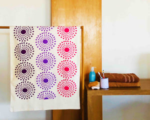 Opened Simple Mandala Cotton Towel by Idaman Suri