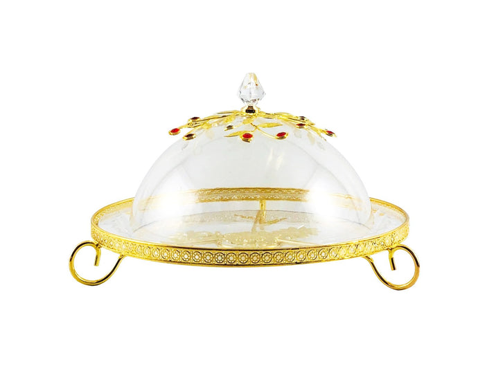 Flat Acrylic Dessert Server with Dome