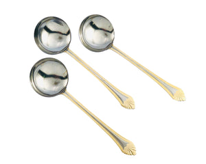 Aur 3pcs Gold and Stainless Steel Soup Ladle