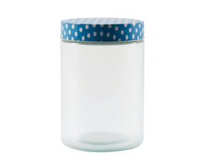 Polka Blue Candy Jar