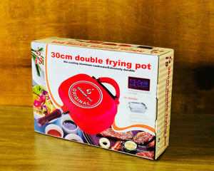 Red Double Deep Frying Pot 30cm Box by Idaman Suri