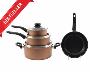 Copper Non-Stick 4pcs Cookware Set
