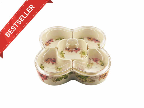 Melamine Snack Tray with Five Compartments