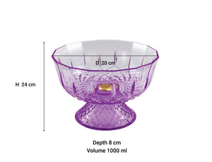 Acrylic Purple Punch Bowl Set