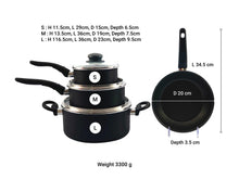 Black Non-Stick 4pcs Cookware Set