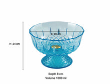 Acrylic Blue Punch Bowl Set