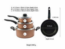 Copper Non-Stick 4pcs Cookware Set